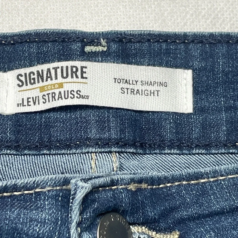 Levi Strauss Signature Jeans Womens 16W Dark Wash Skinny Stretch Denim